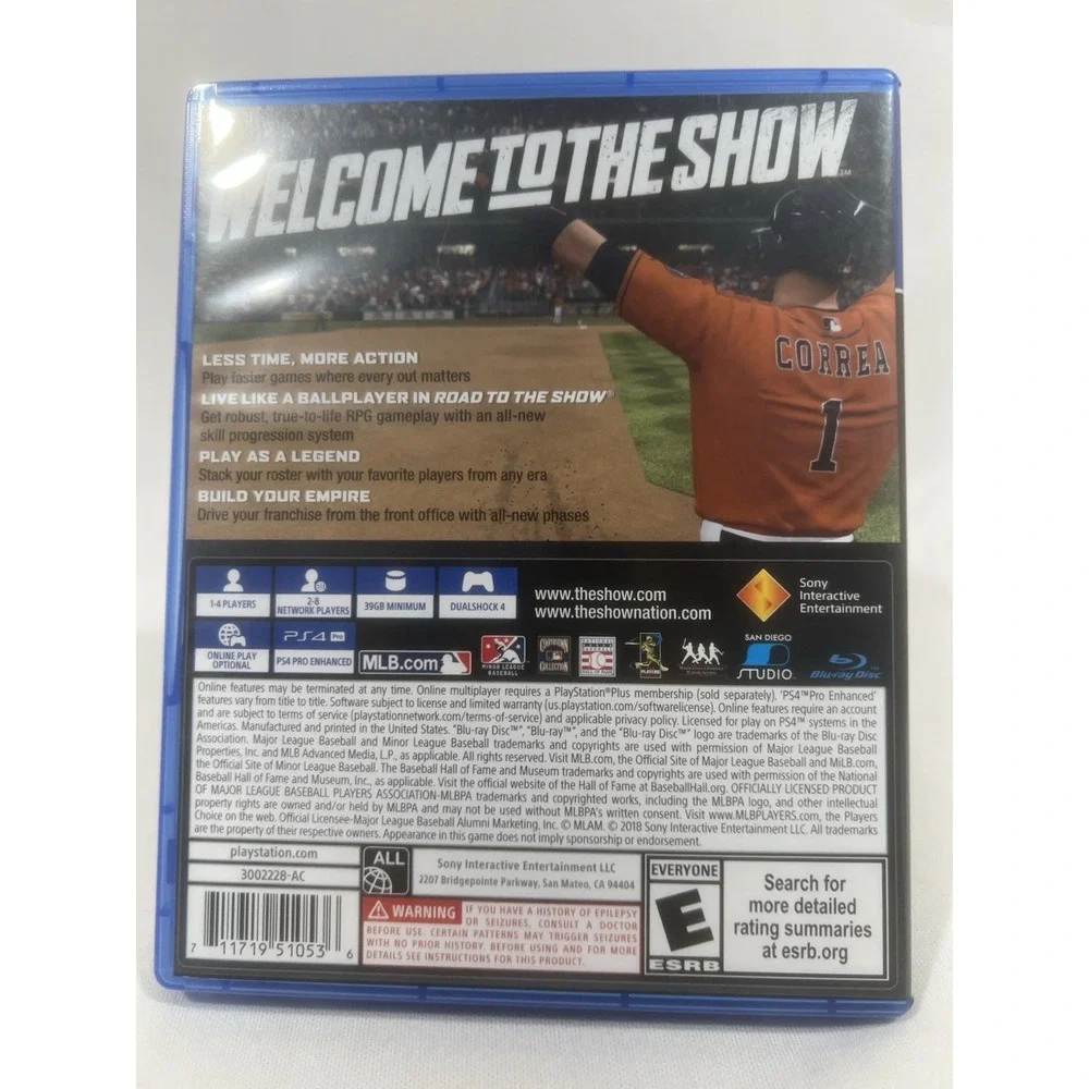 MLB The Show 18 PS4 Baseball Video Game PlayStation 4 Complete Tested